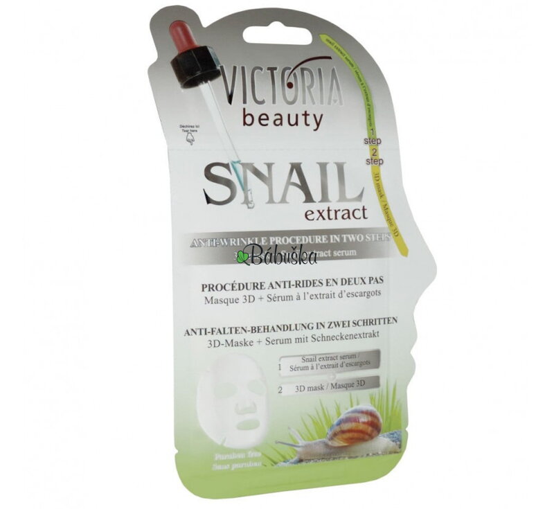 Victoria Beauty - Ošetrenie proti vráskam v dvoch krokoch 3D maska + sérum so slimačím extraktom Victoria Beauty - Ošetrenie proti vráskam v dvoch krokoch 3D maska + sérum so slimačím extraktom